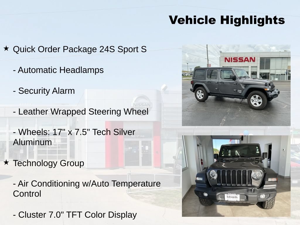 Used 2018 Jeep Wrangler Unlimited Sport S AWD/4WD image 8