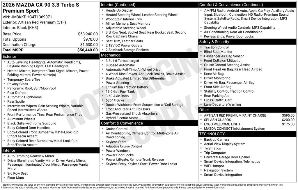 New 2026 MAZDA CX-90 3.3 Turbo S w/ Premium Package image 9