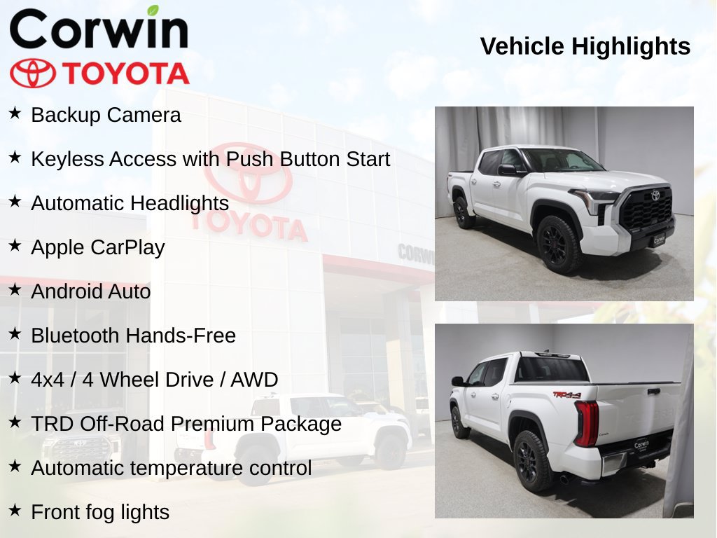 Used 2024 Toyota Tundra SR5 w/ TRD Off-Road Premium Package AWD/4WD image 11