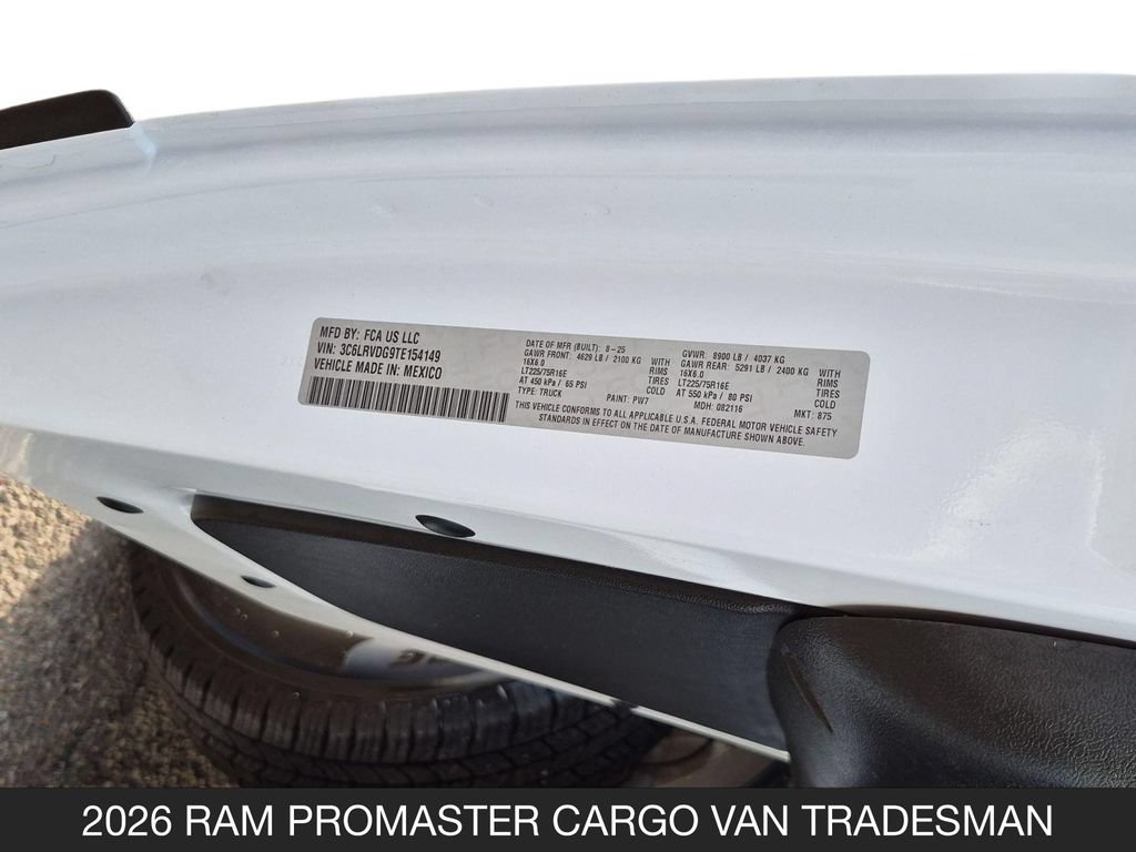 Used 2026 RAM ProMaster 2500 w/ Convenience Group FWD image 23