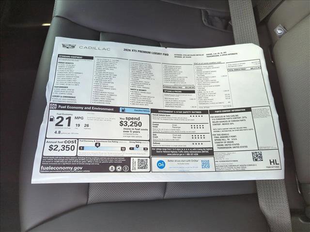 New 2026 Cadillac XT5 Premium Luxury w/ LPO, ONYX Package FWD image 18