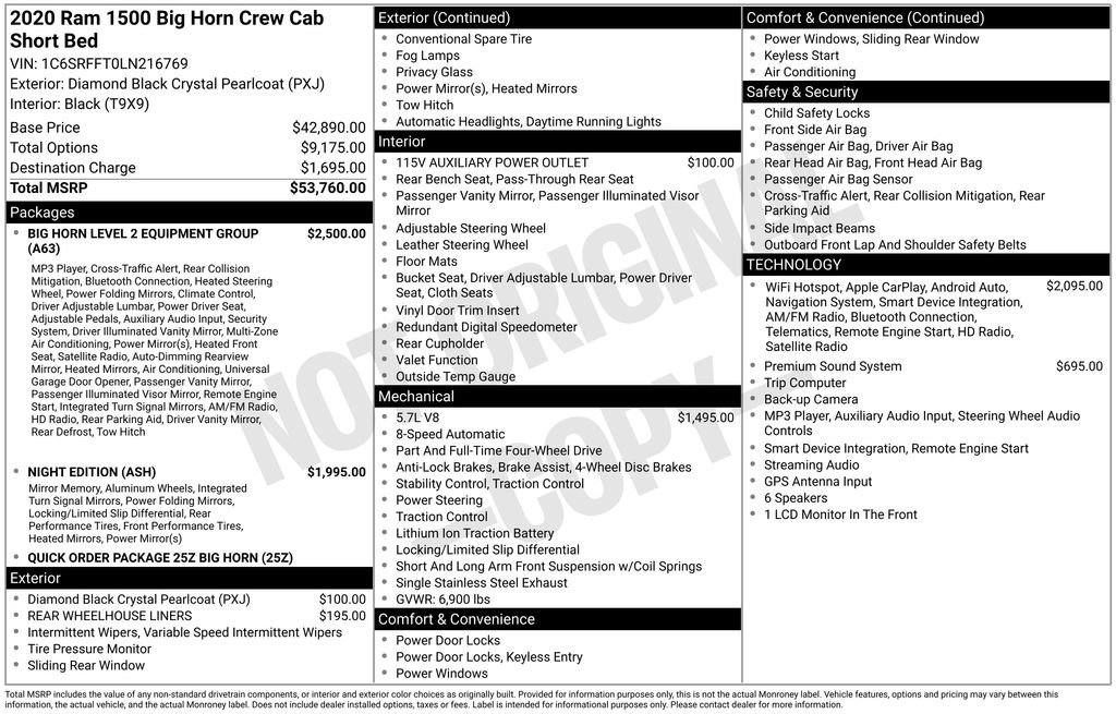 Used 2020 RAM 1500 Big Horn AWD/4WD image 3