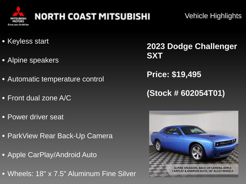 Used 2023 Dodge Challenger SXT RWD image 2