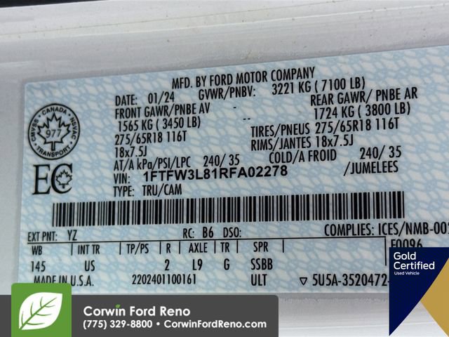 Certified 2024 Ford F150 XLT w/ Mobile Office Package image 34