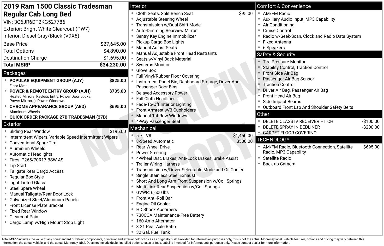 Used 2019 RAM 1500 Tradesman w/ Popular Equipment Group image 6