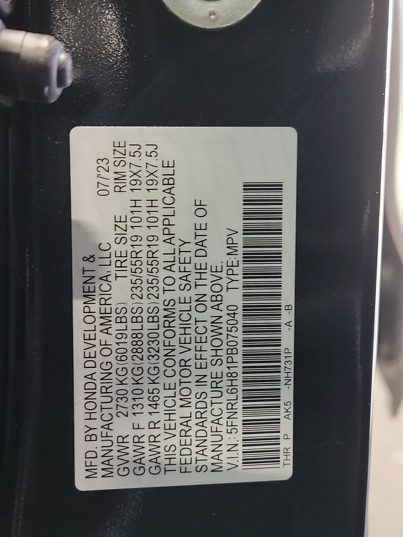 Certified 2023 Honda Odyssey Touring image 33
