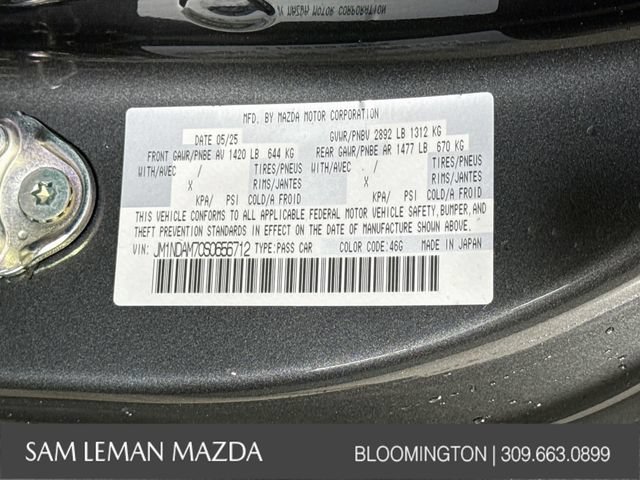 Used 2025 MAZDA MX-5 Miata RF Grand Touring w/ Weather Package RWD image 26
