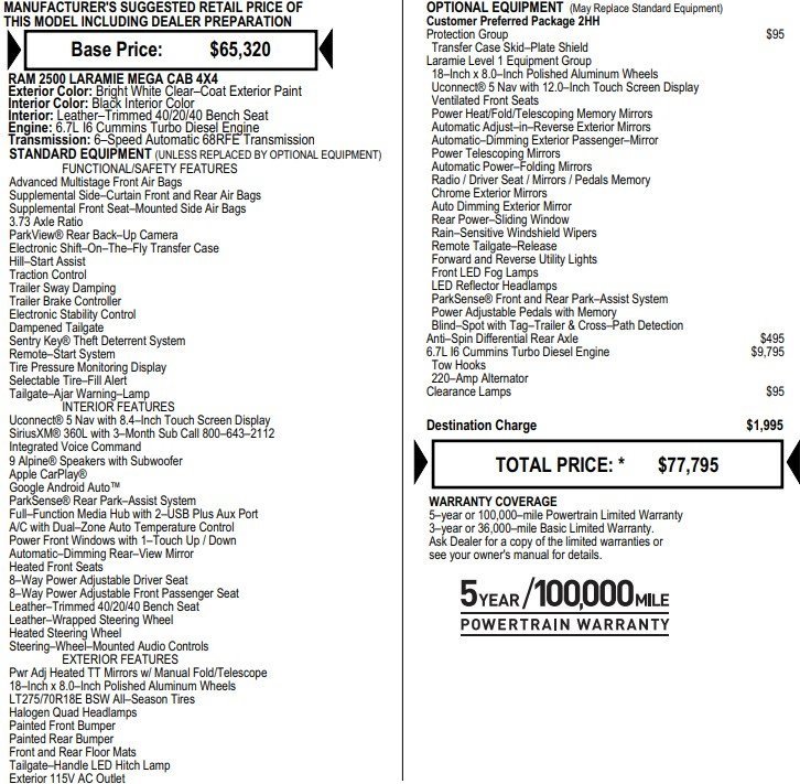 Used 2024 RAM 2500 Laramie w/ Protection Group image 2