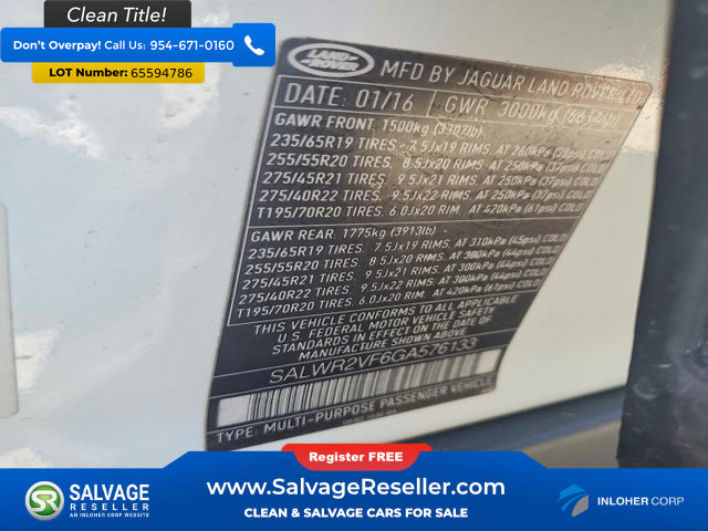 Used 2016 Land Rover Range Rover Sport HSE AWD/4WD image 17
