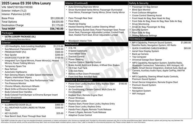 Used 2025 Lexus ES 350 Ultra Luxury FWD image 27