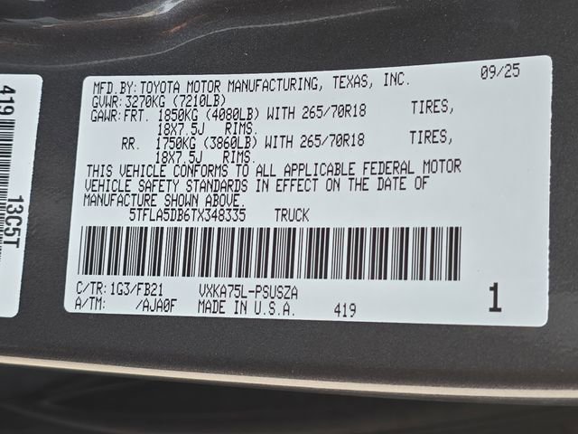 New 2026 Toyota Tundra SR5 image 35