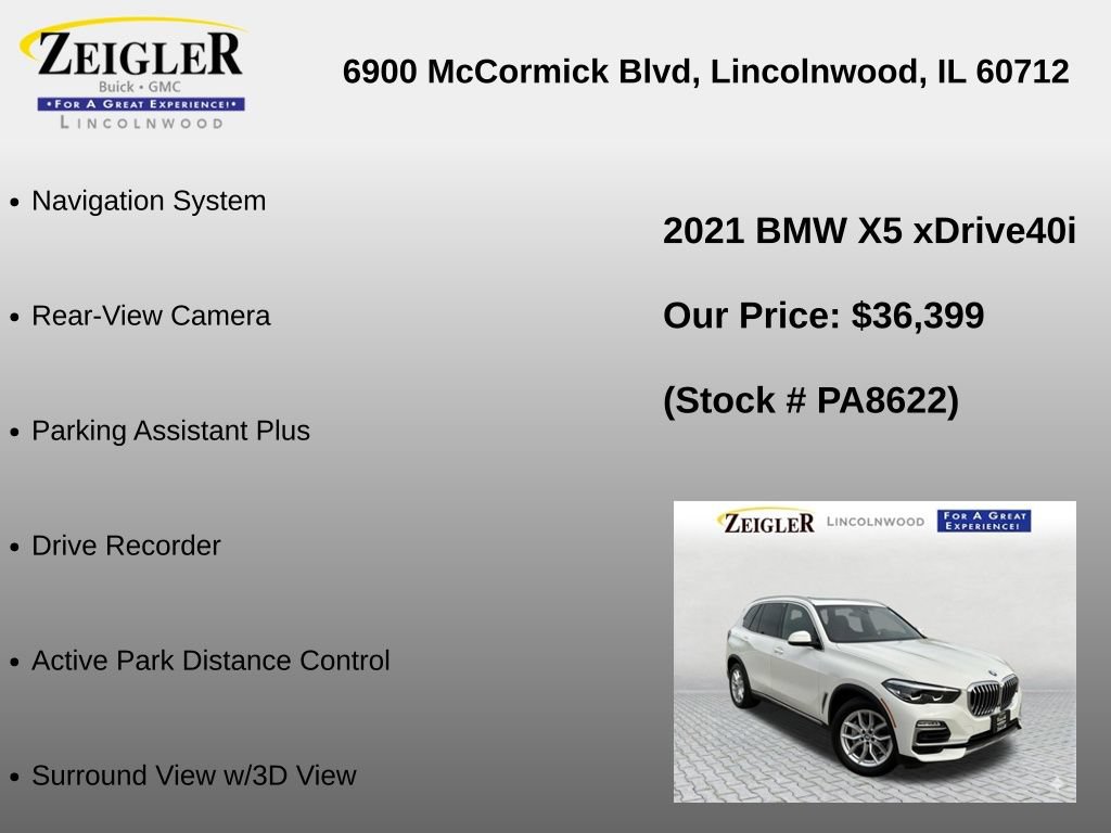 Used 2021 BMW X5 xDrive40i w/ Parking Assistance Package AWD/4WD image 12