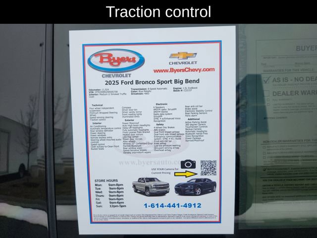 Used 2025 Ford Bronco Sport Big Bend w/ Convenience Package image 13