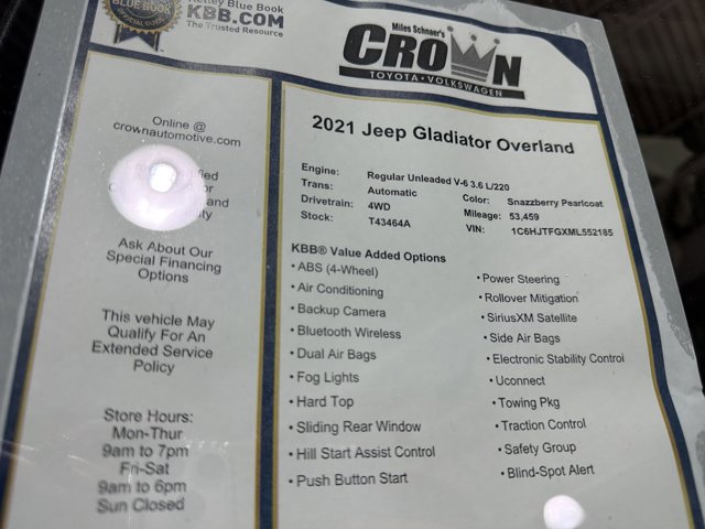 Used 2021 Jeep Gladiator Overland AWD/4WD image 40