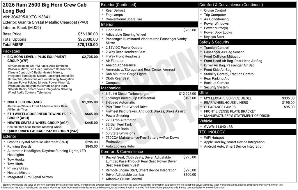 New 2026 RAM 2500 Big Horn image 2