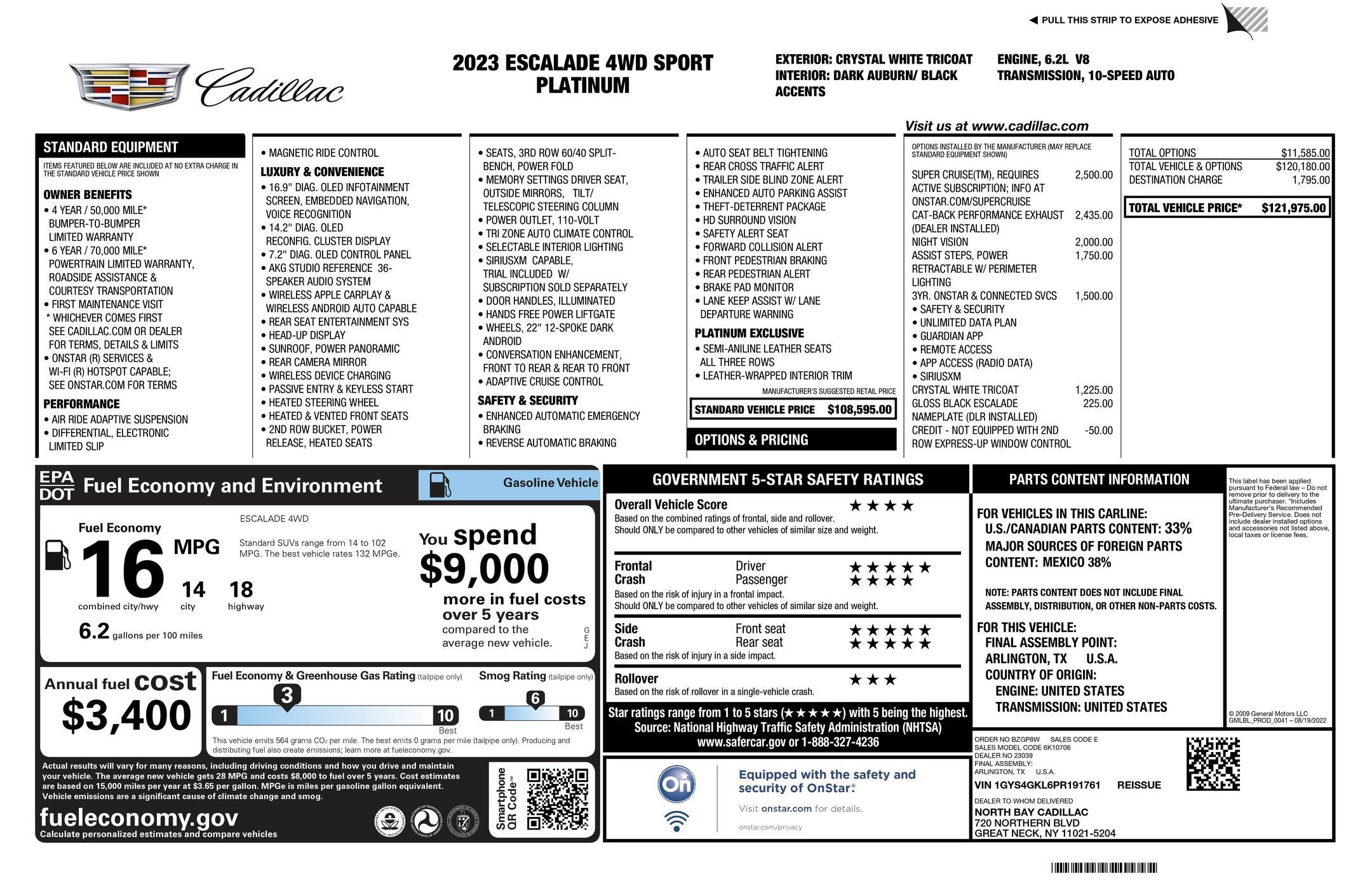 Certified 2023 Cadillac Escalade Sport Platinum image 2
