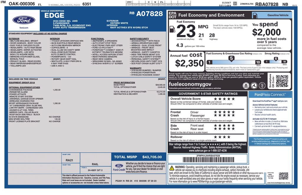 Used 2024 Ford Edge SEL w/ Sport Appearance Package AWD/4WD image 6