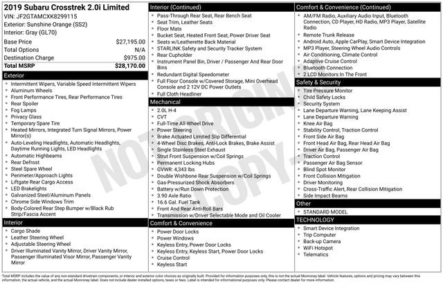 Used 2019 Subaru Crosstrek 2.0i Limited image 5