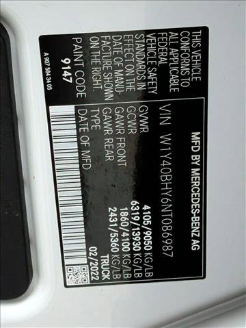 Used 2022 Mercedes-Benz Sprinter 2500 w/ Dashboard Charging Package image 20