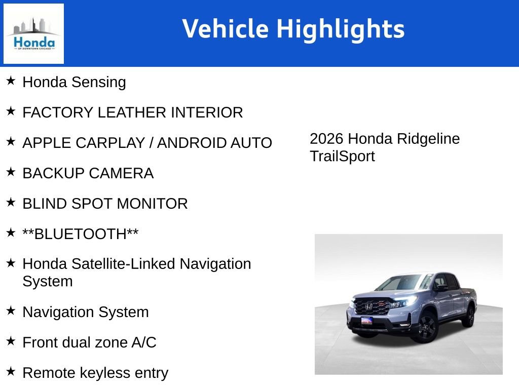 New 2026 Honda Ridgeline TrailSport image 6