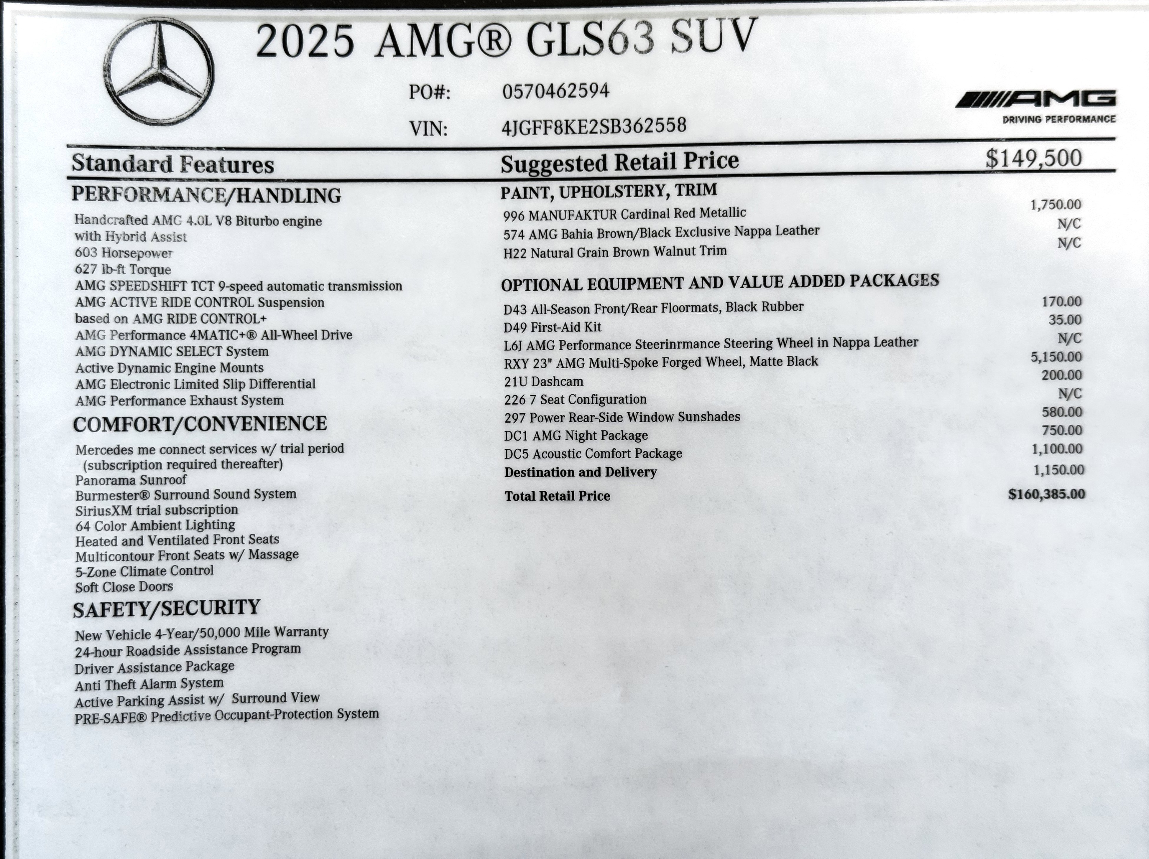 Used 2025 Mercedes-Benz GLS 63 AMG 4MATIC image 2