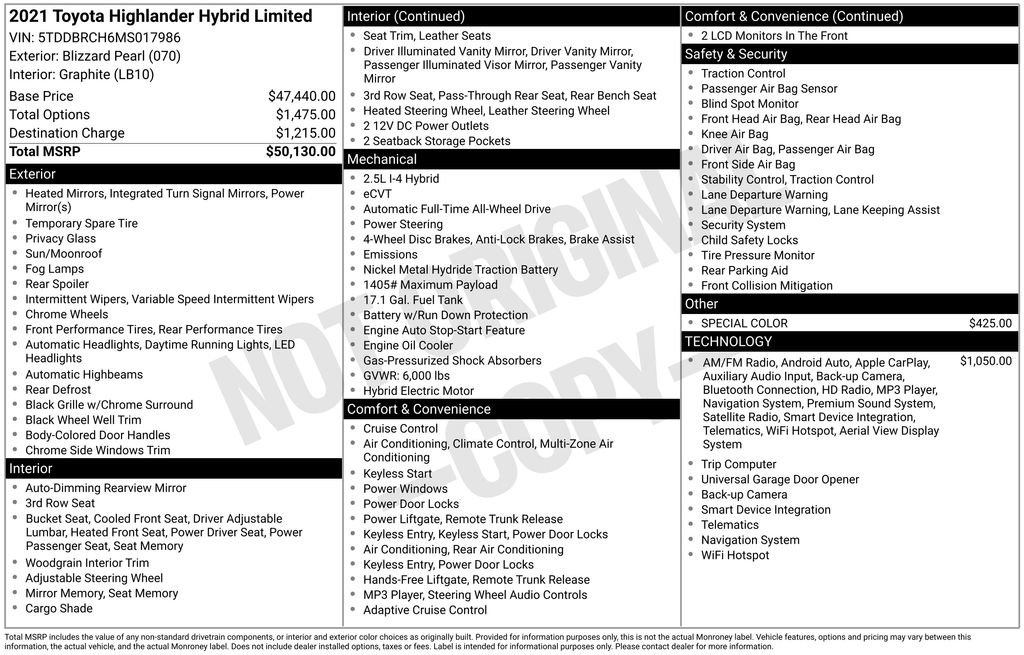 Used 2021 Toyota Highlander Limited image 33