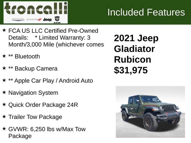 Certified 2021 Jeep Gladiator Rubicon image 5