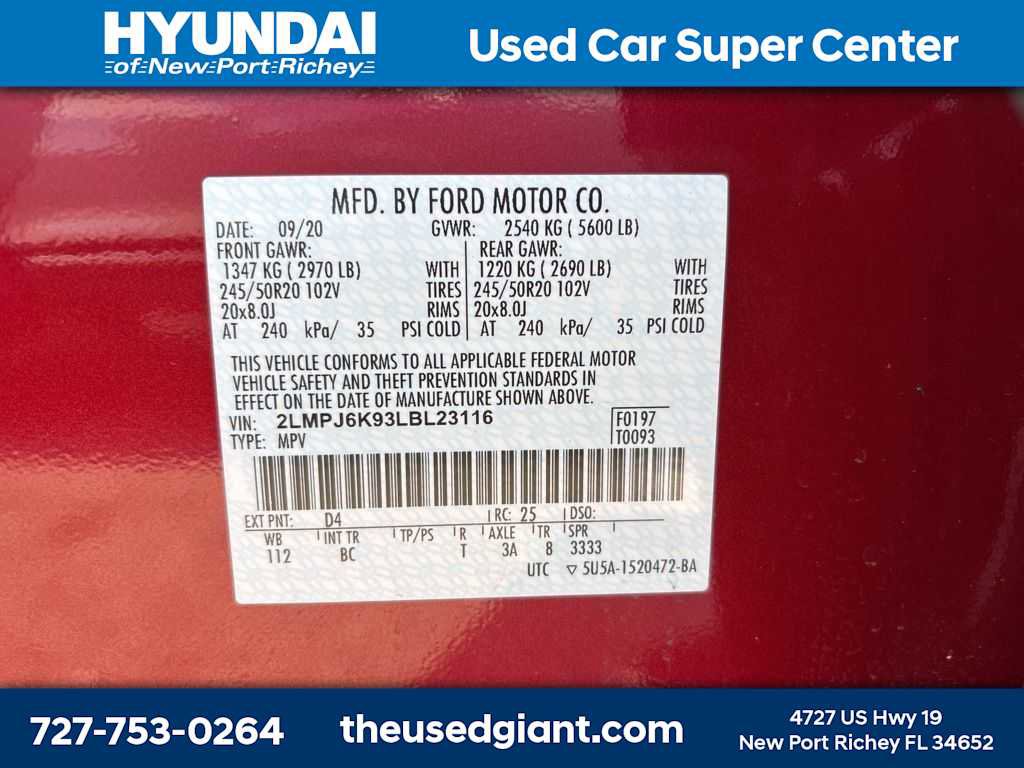 Used 2020 Lincoln Nautilus Reserve w/ Equipment Group 201A image 14