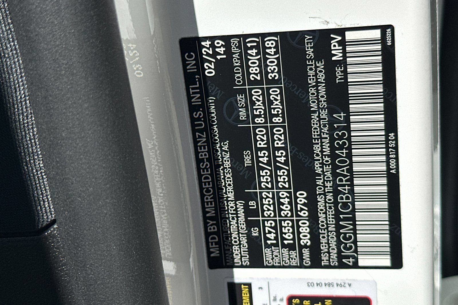 Certified 2024 Mercedes-Benz EQE 350+ 4MATIC SUV image 43
