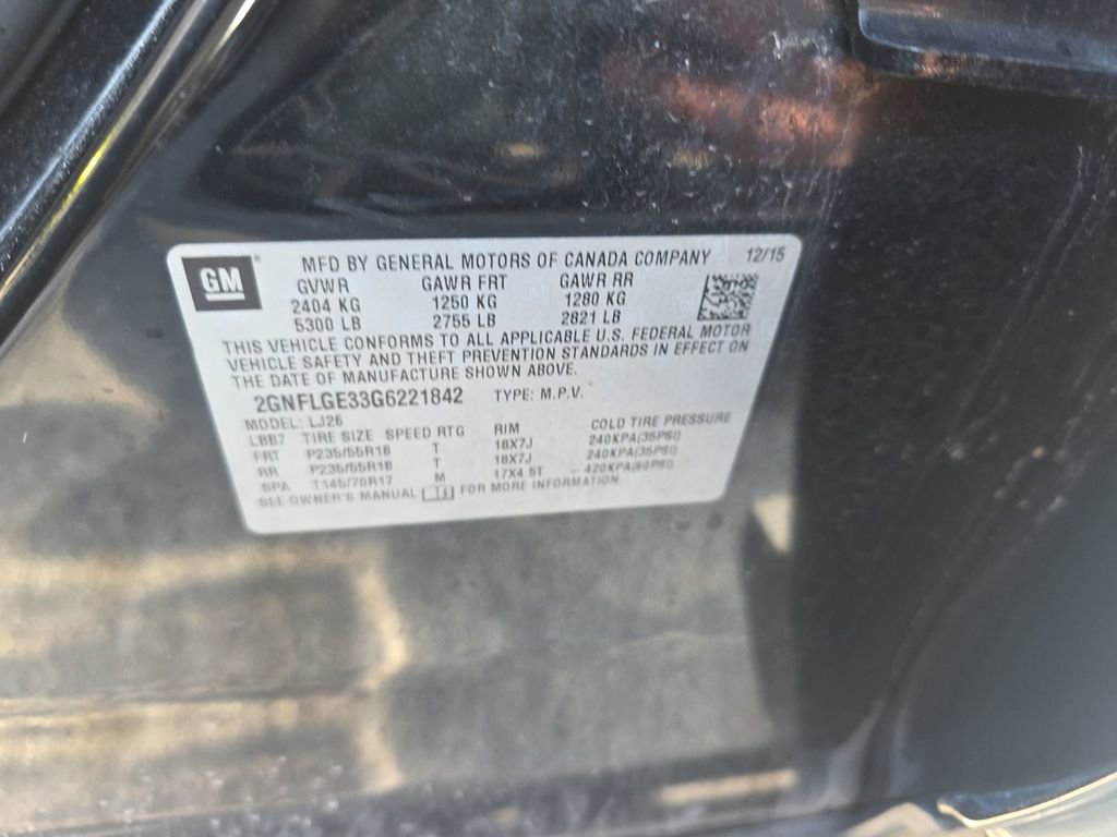 Used 2016 Chevrolet Equinox LTZ w/ Enhanced Convenience Package AWD/4WD image 16