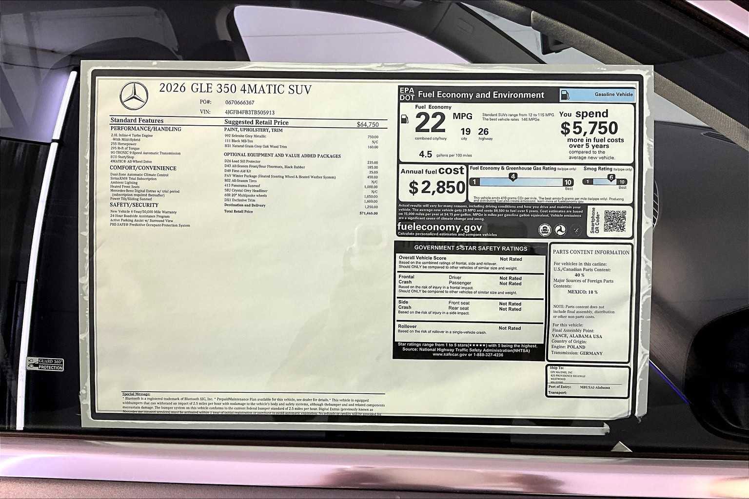 New 2026 Mercedes-Benz GLE 350 4MATIC image 18