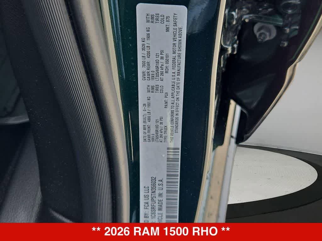 New 2026 RAM 1500 RHO AWD/4WD image 37
