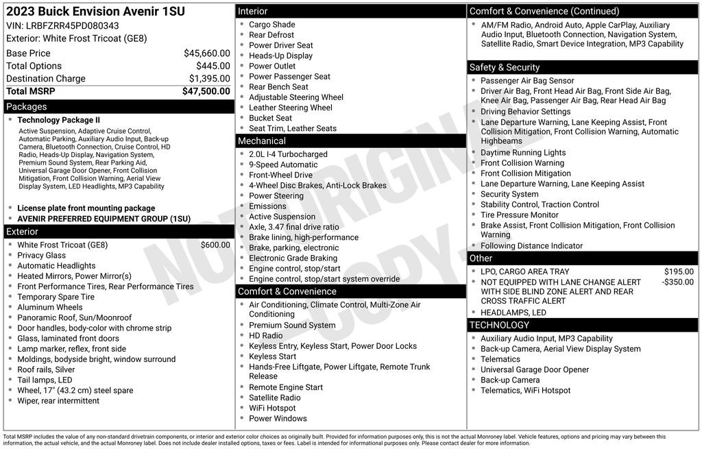 Certified 2023 Buick Envision Avenir FWD image 35