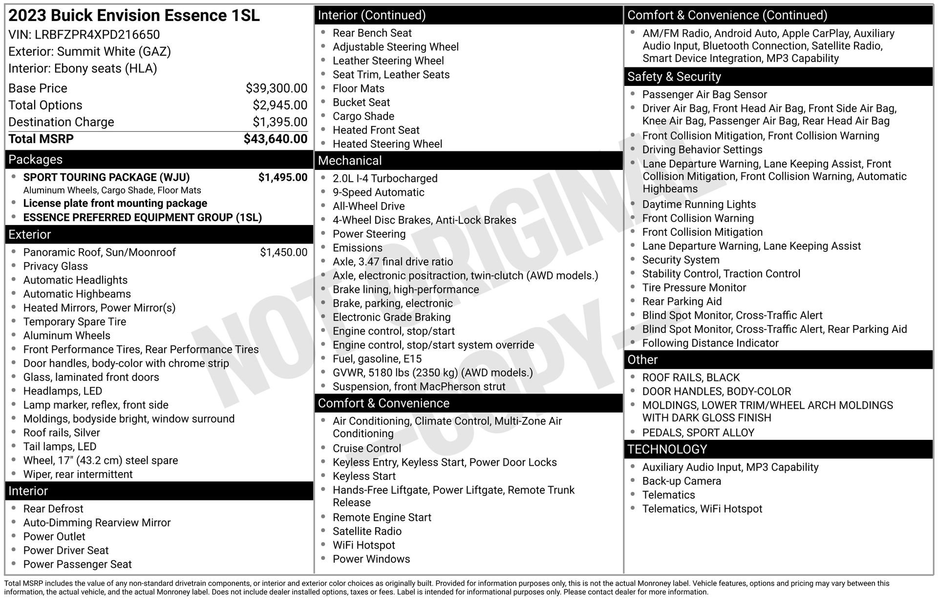 Certified 2023 Buick Envision Essence w/ Sport Touring Package image 4