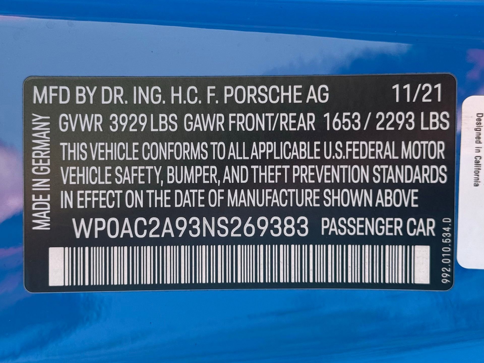 Certified 2022 Porsche 911 GT3 image 34