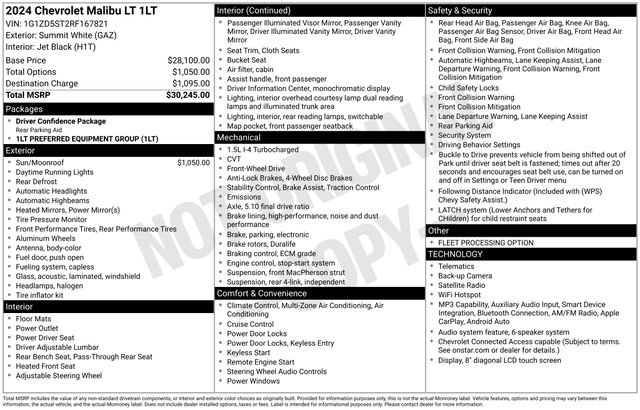 Used 2024 Chevrolet Malibu LT FWD image 37