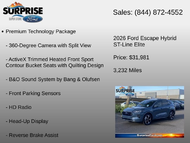 Certified 2026 Ford Escape ST-Line Elite w/ Premium Technology Package AWD/4WD image 12