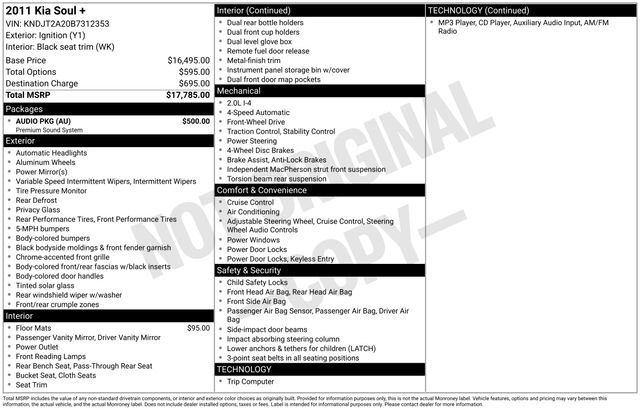 Used 2011 Kia Soul + w/ Audio Pkg FWD image 7