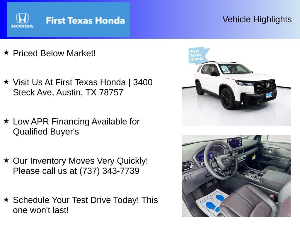 New 2026 Honda Pilot Black Edition image 5