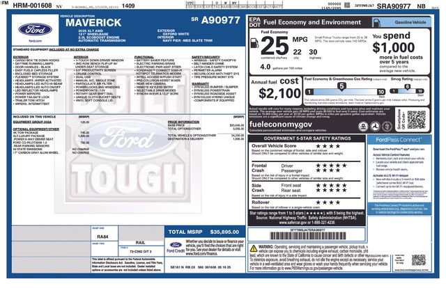 Certified 2025 Ford Maverick XLT w/ XLT Luxury Package image 34
