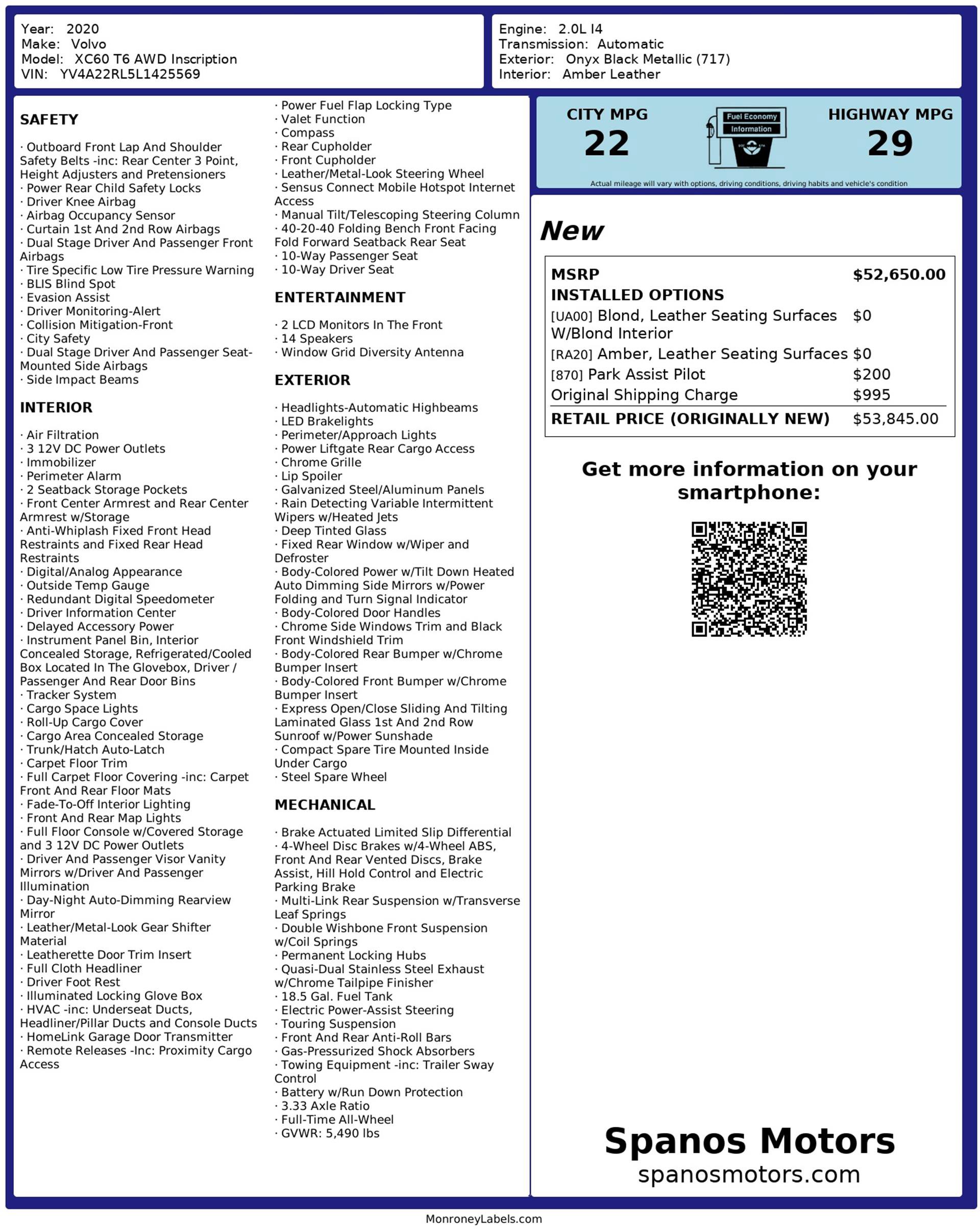 Used 2020 Volvo XC60 T6 Inscription w/ Protection Package Premier image 3