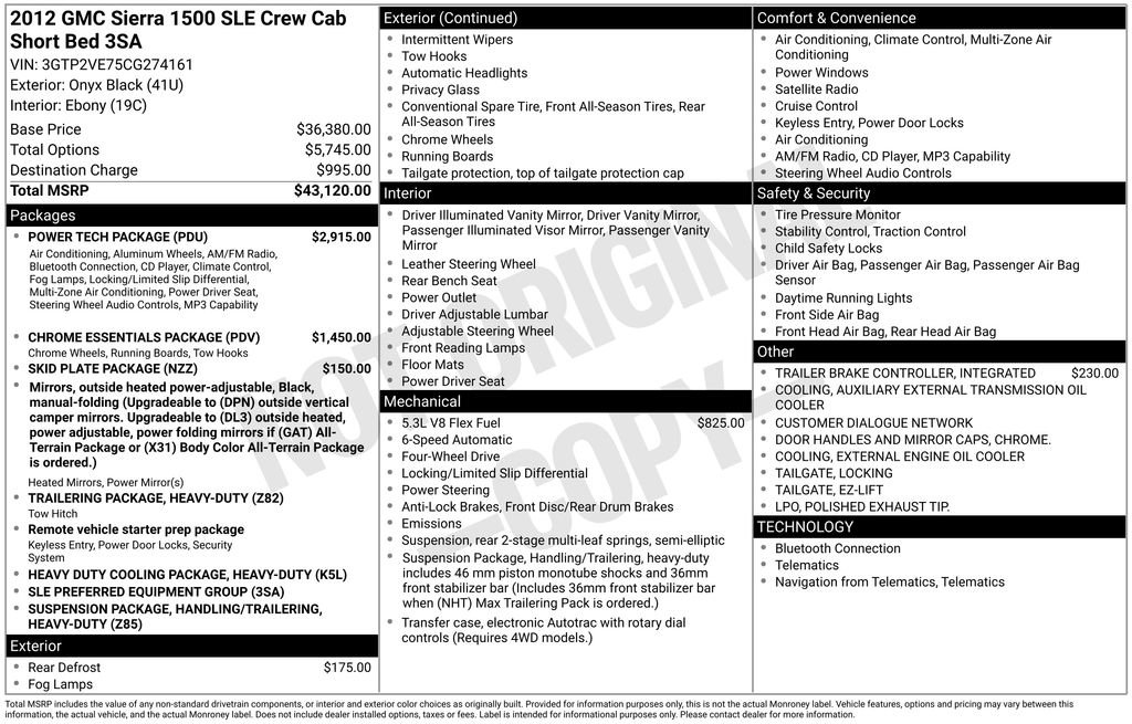 Used 2012 GMC Sierra 1500 SLE w/ Power Tech Package image 30