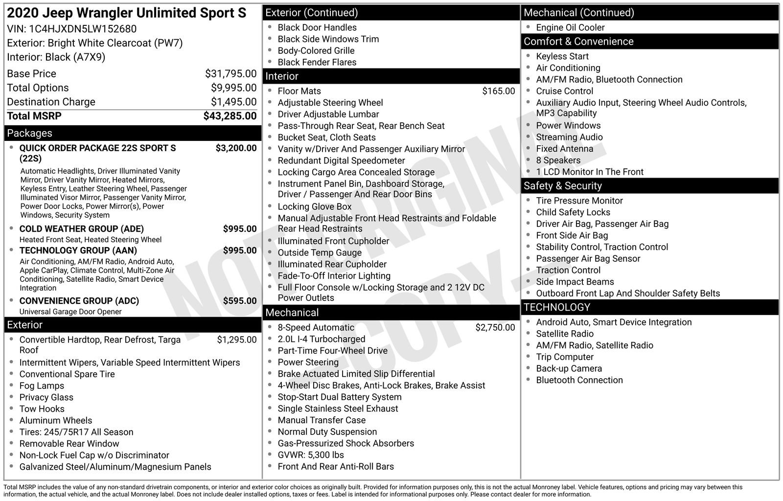 Used 2020 Jeep Wrangler Unlimited Sport S image 6