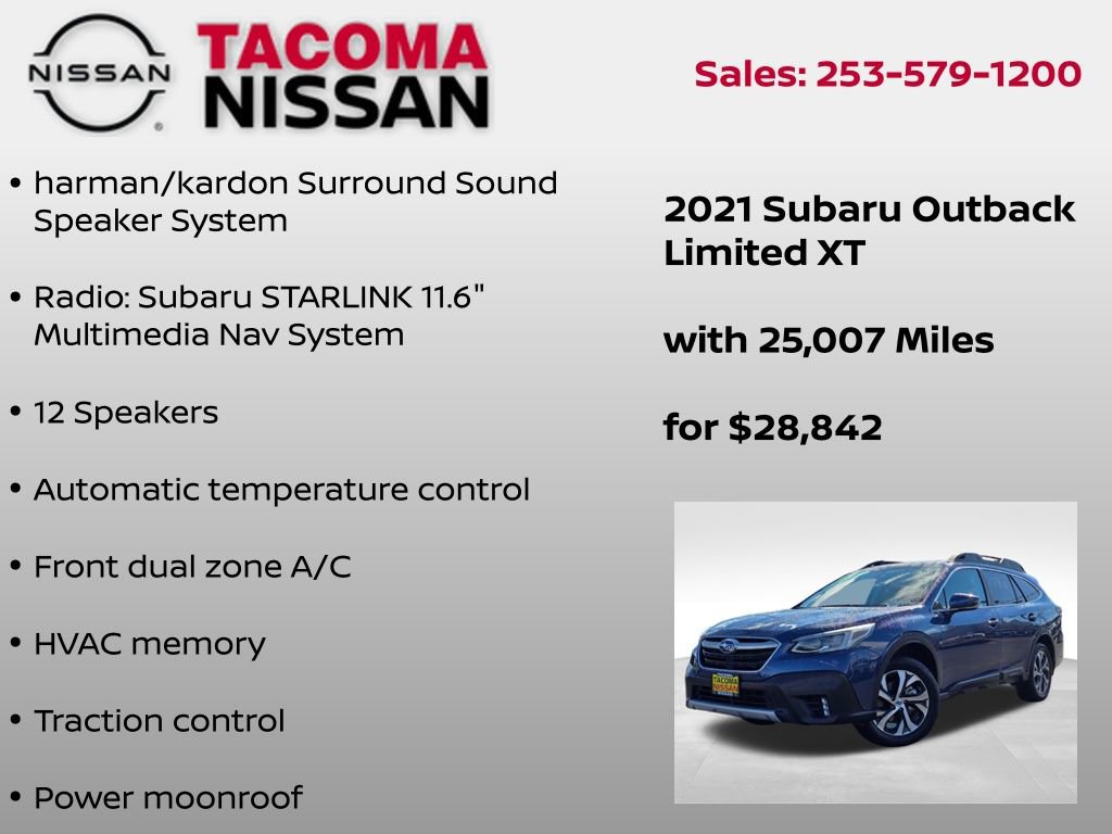 Used 2021 Subaru Outback Limited XT w/ Popular Package #2 image 12