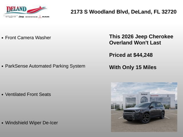 New 2026 Jeep Cherokee Overland w/ Advanced Pro Tech Group AWD/4WD image 31