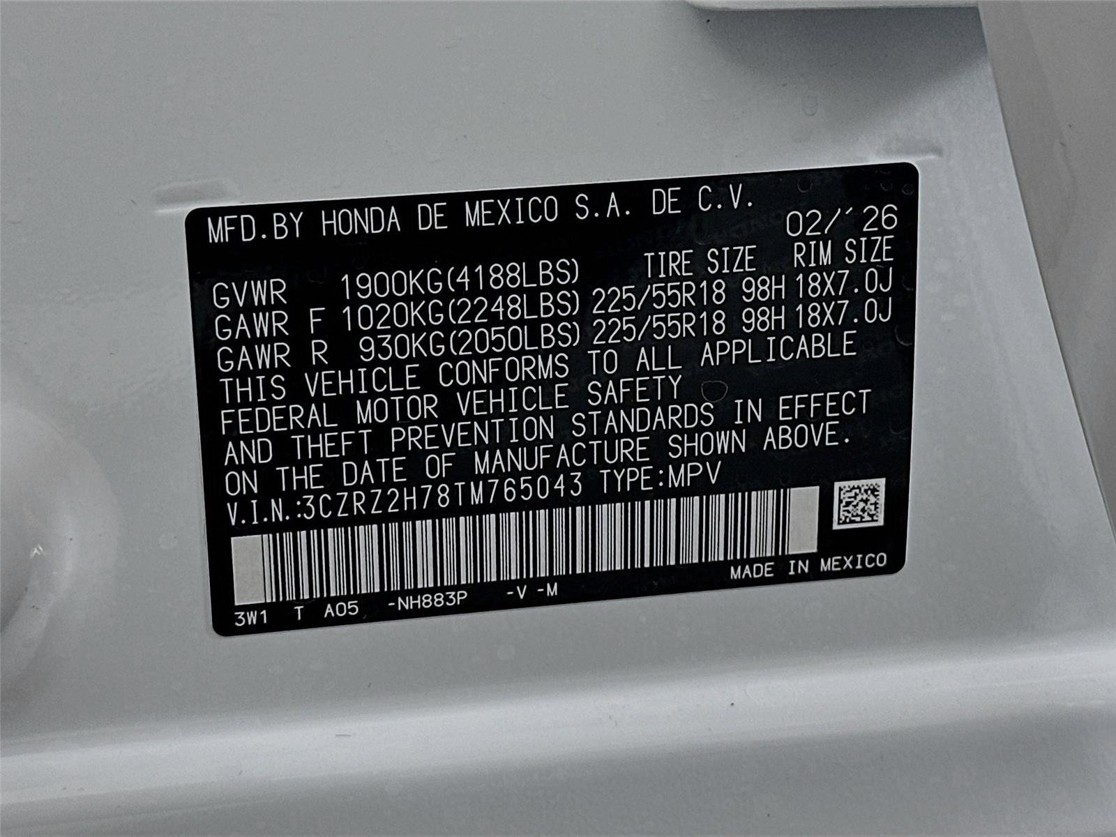 New 2026 Honda HR-V EX-L image 23