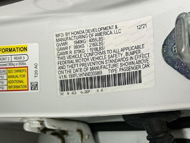 Certified 2022 Honda Civic EX-L image 34