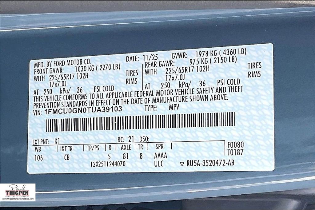 New 2026 Ford Escape Active w/ Tech Pack #1 image 13