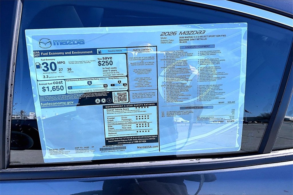 New 2026 MAZDA MAZDA3 s Sport image 13