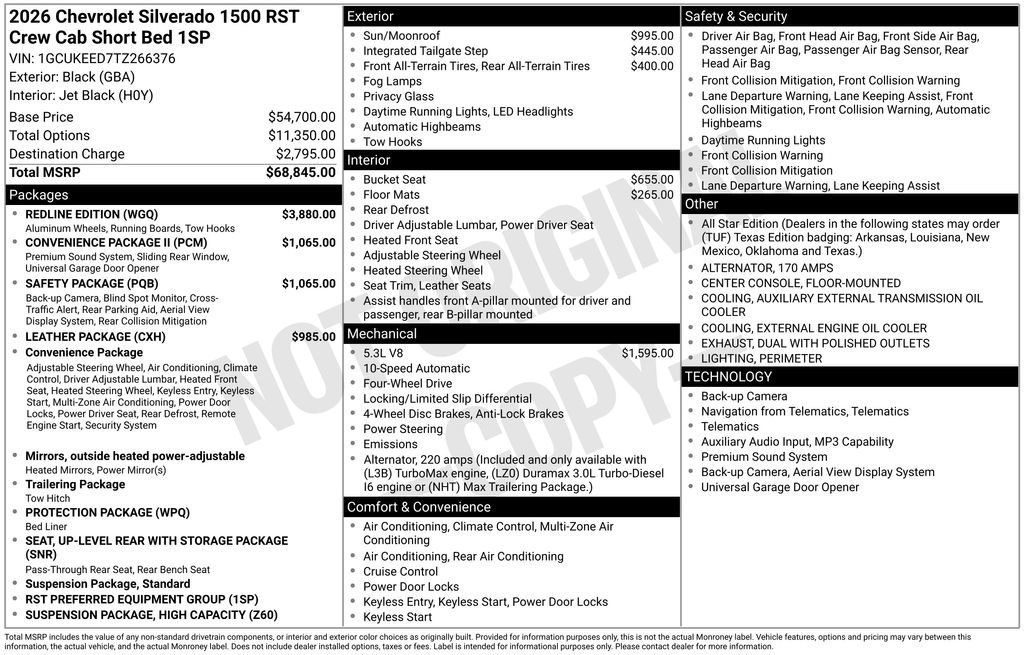 New 2026 Chevrolet Silverado 1500 RST w/ Redline Edition image 10